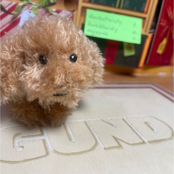 1 BRAND NEW GUND MINI MUTTSY PLUSH DOG ORNAMENT TOY APPROX 4” PRICE FIRM - Picture 1 of 15